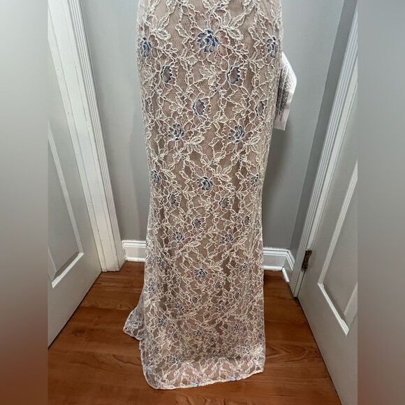 Dress the Population Helen Sleeveless Wrap Top Lace Gown size large NWT - Picture 7 of 15